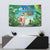 Mayotte Christmas Tapestry Santa Chill on Tropical Beach - Wonder Print Shop