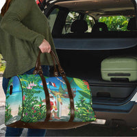 Mayotte Christmas Travel Bag Santa Chill on Tropical Beach - Wonder Print Shop