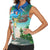 Mayotte Christmas Women Sleeveless Polo Shirt Santa Chill on Tropical Beach - Wonder Print Shop
