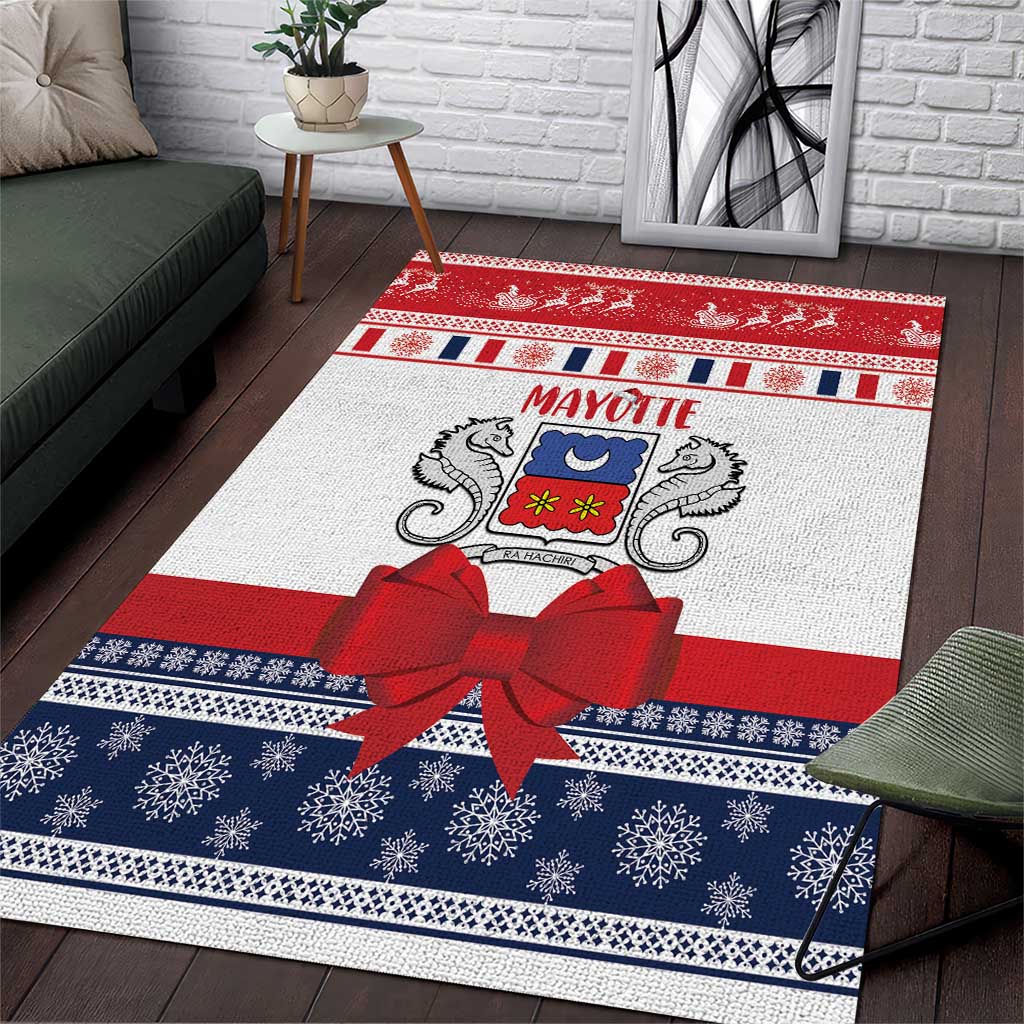 Mayotte Christmas Area Rug Joyeux Noel - Wonder Print Shop