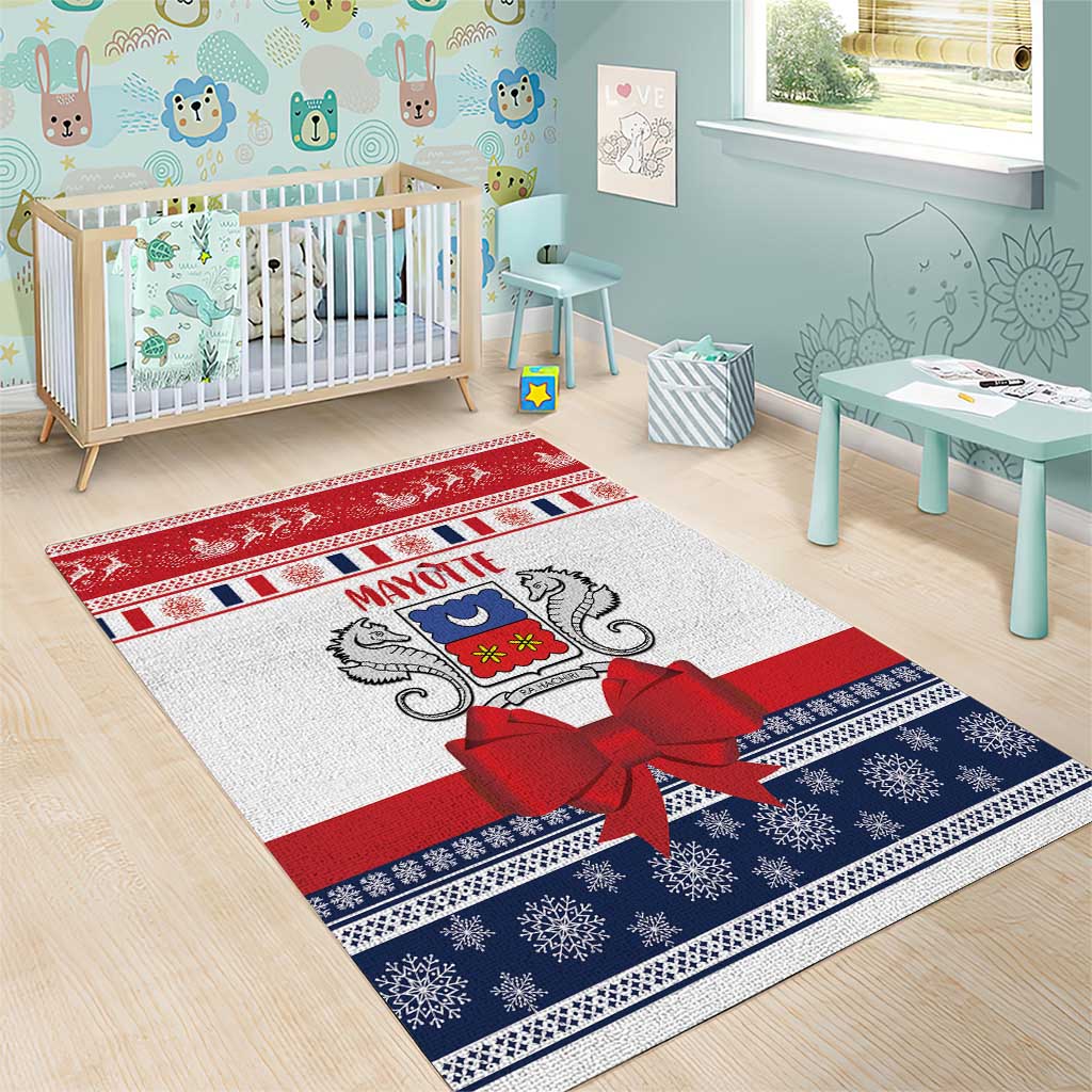 Mayotte Christmas Area Rug Joyeux Noel - Wonder Print Shop