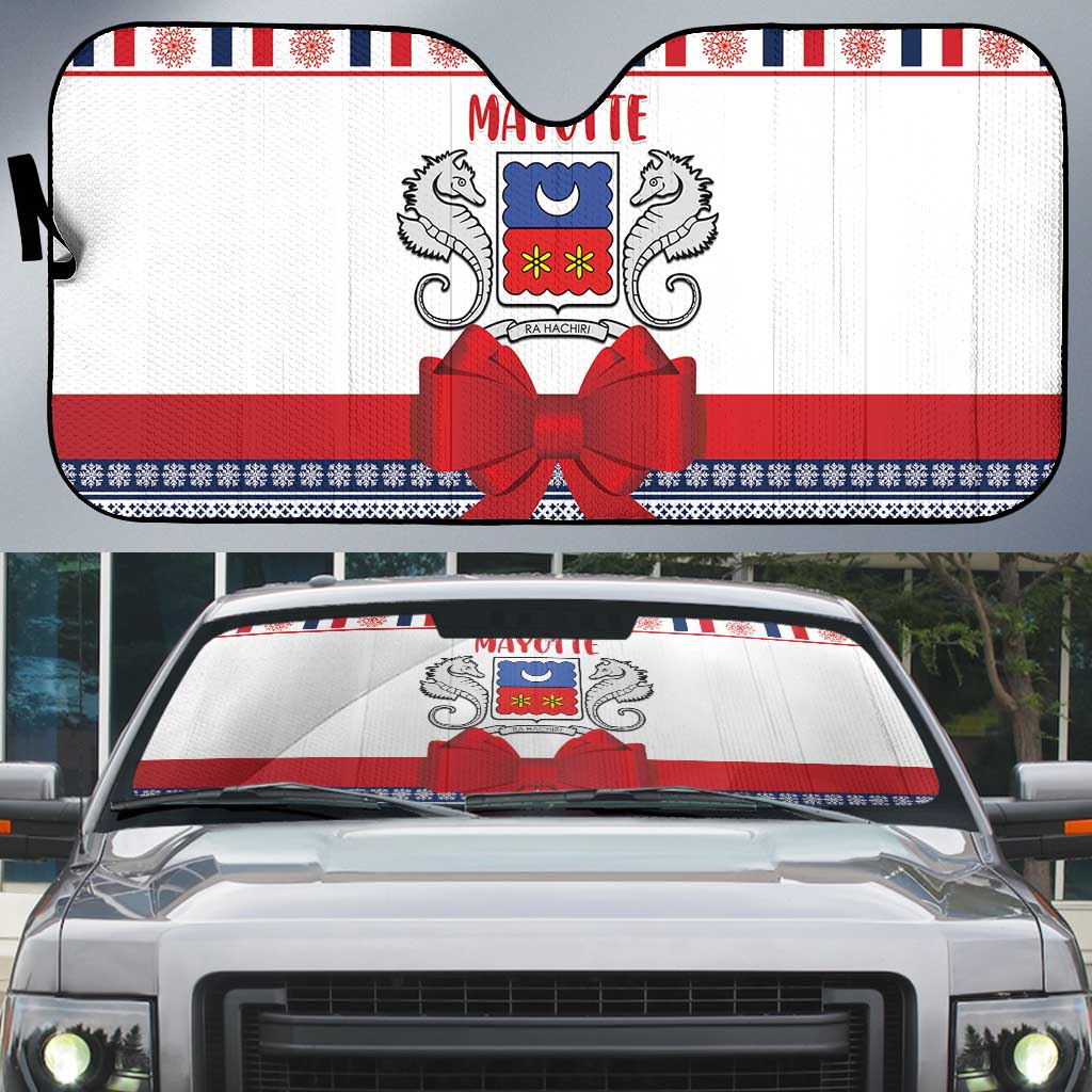 Mayotte Christmas Auto Sun Shade Joyeux Noel - Wonder Print Shop