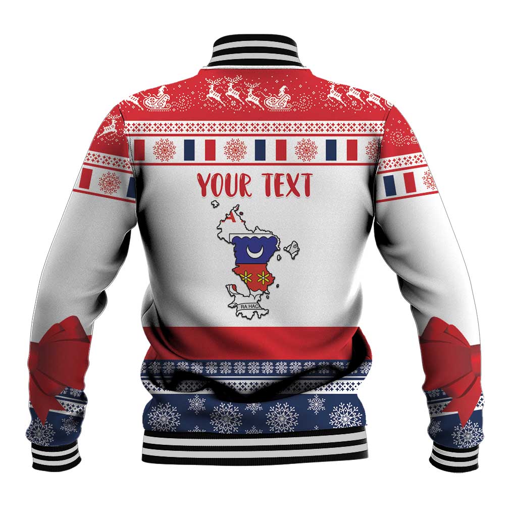 Personalized Mayotte Christmas Baseball Jacket Joyeux Noel - Wonder Print Shop