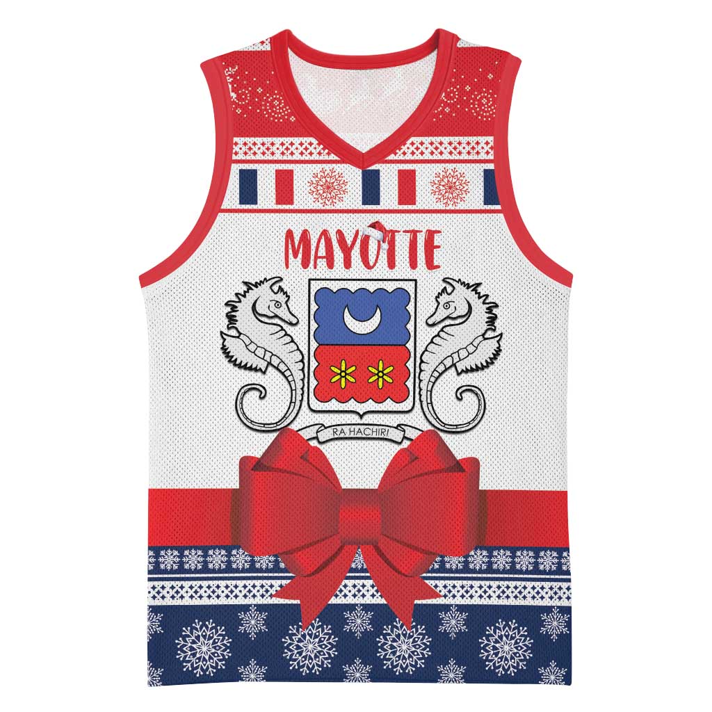 Personalized Mayotte Christmas Basketball Jersey Joyeux Noel - Wonder Print Shop