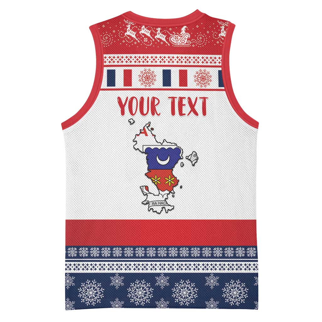 Personalized Mayotte Christmas Basketball Jersey Joyeux Noel - Wonder Print Shop