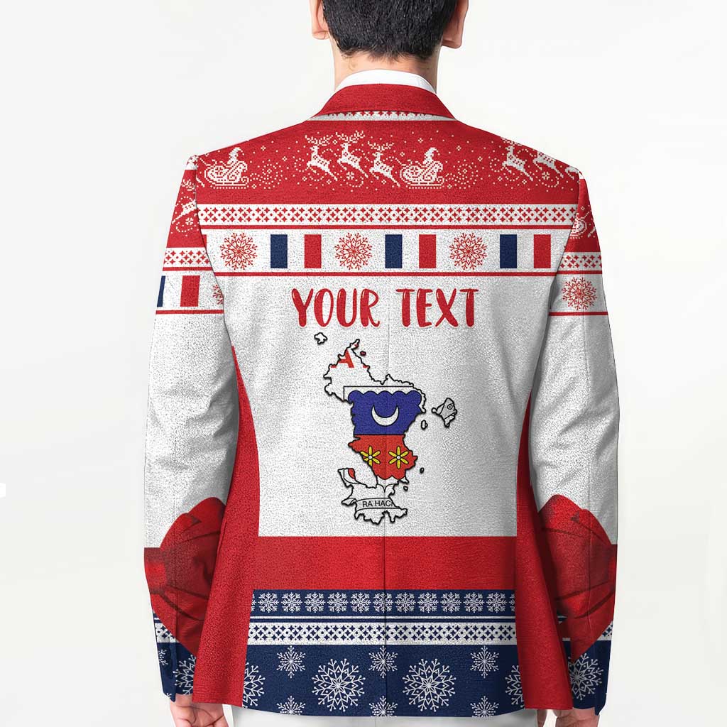 Personalized Mayotte Christmas Blazer Joyeux Noel - Wonder Print Shop