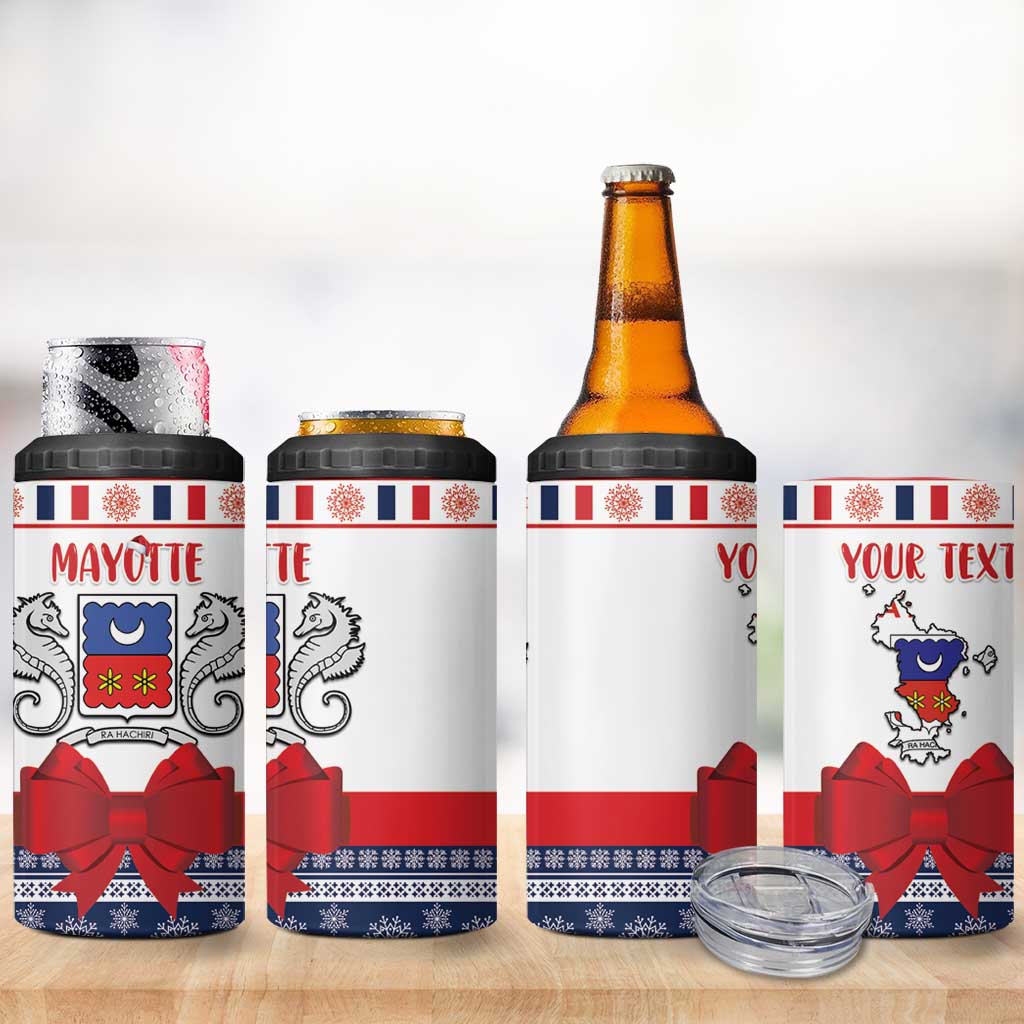 Personalized Mayotte Christmas 4 in 1 Can Cooler Tumbler Joyeux Noel - Wonder Print Shop