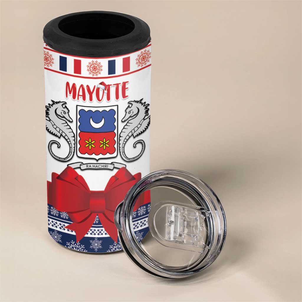 Personalized Mayotte Christmas 4 in 1 Can Cooler Tumbler Joyeux Noel - Wonder Print Shop