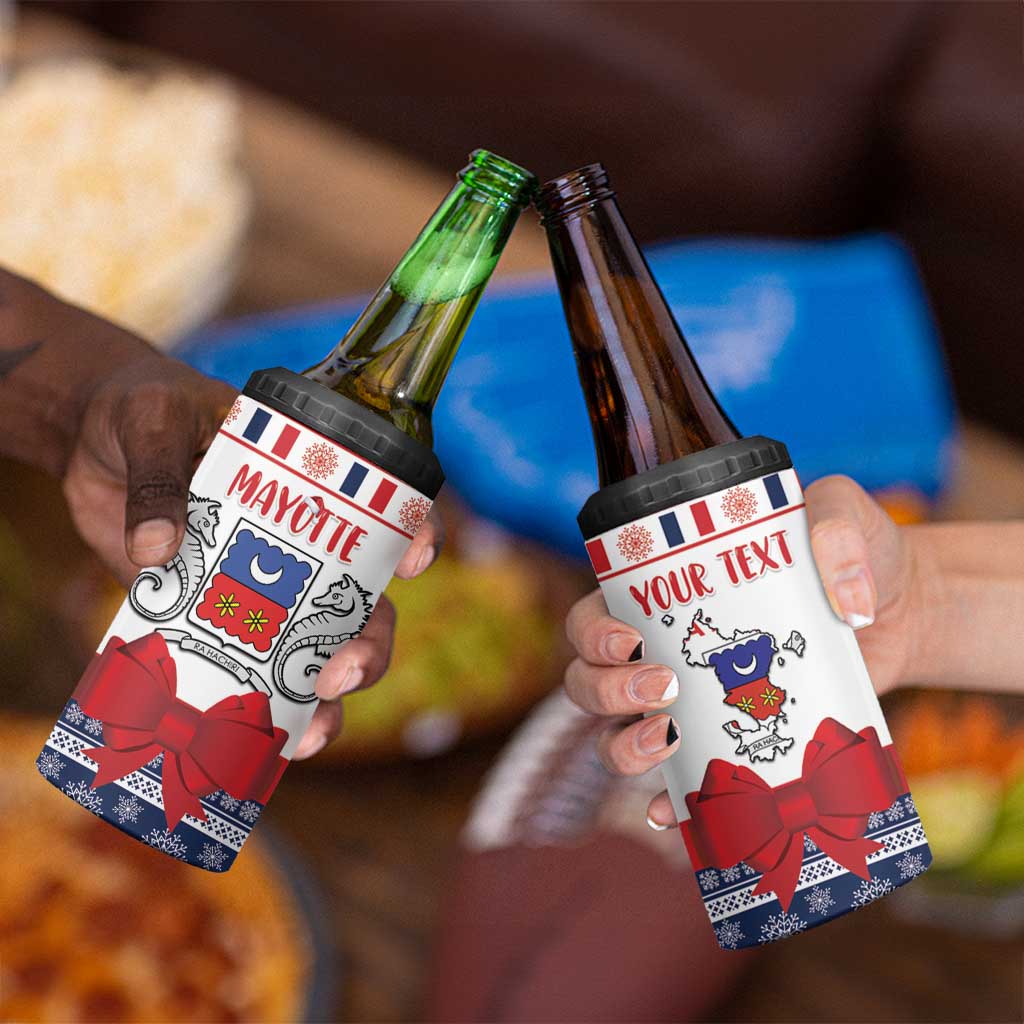 Personalized Mayotte Christmas 4 in 1 Can Cooler Tumbler Joyeux Noel - Wonder Print Shop