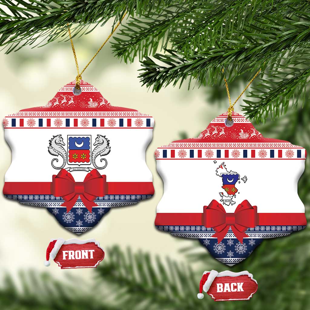 Mayotte Christmas Ceramic Ornament Joyeux Noel - Wonder Print Shop