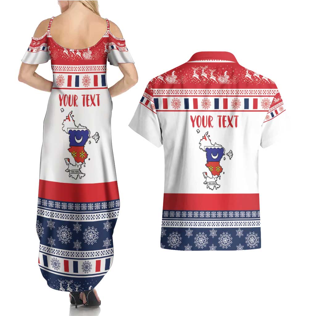Personalized Mayotte Christmas Couples Matching Summer Maxi Dress and Hawaiian Shirt Joyeux Noel - Wonder Print Shop
