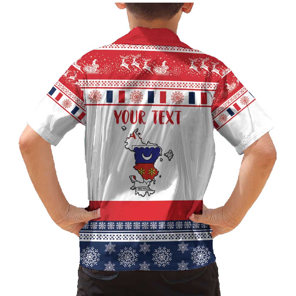 Personalized Mayotte Christmas Family Matching Mermaid Dress and Hawaiian Shirt Joyeux Noel - Wonder Print Shop