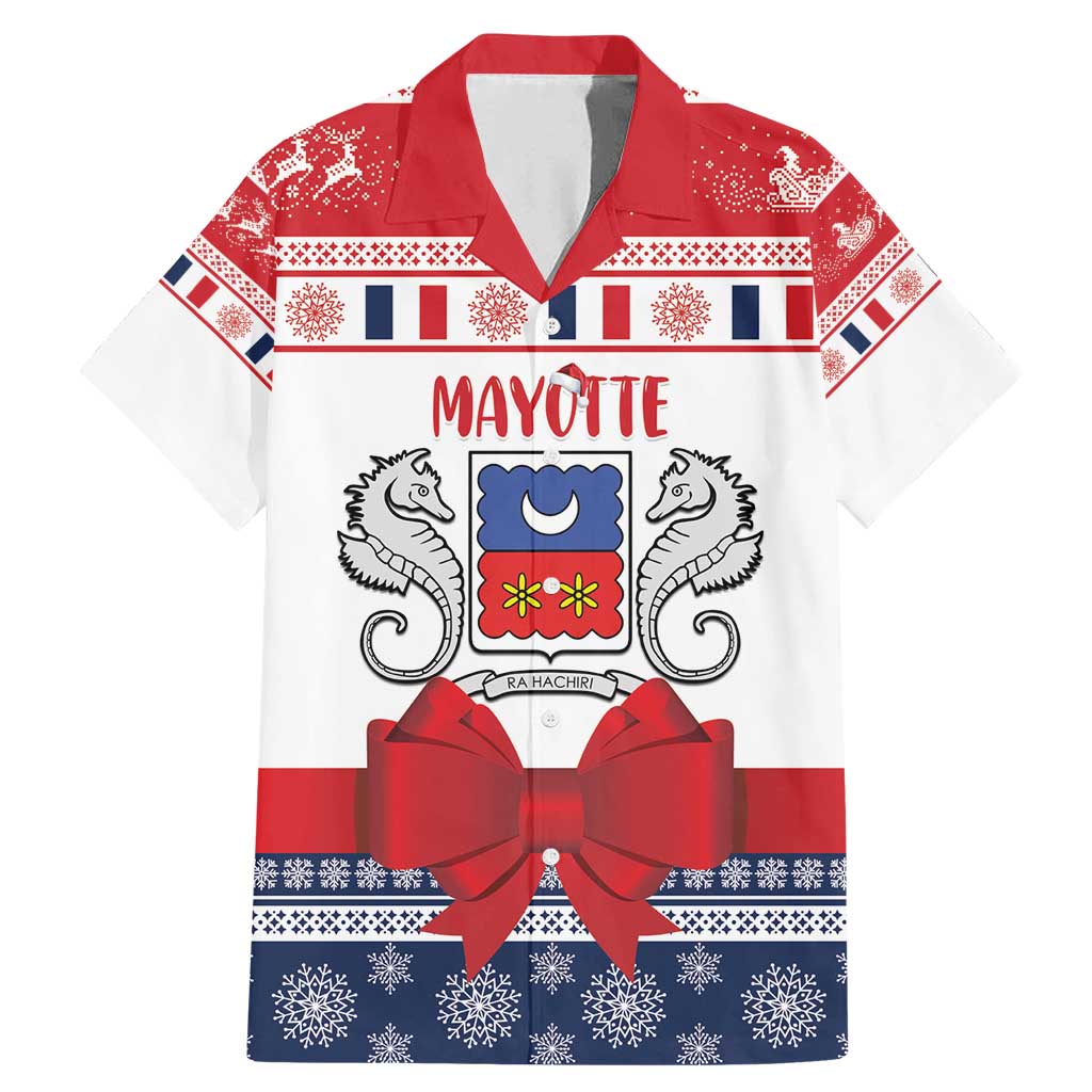 Personalized Mayotte Christmas Family Matching Mermaid Dress and Hawaiian Shirt Joyeux Noel - Wonder Print Shop