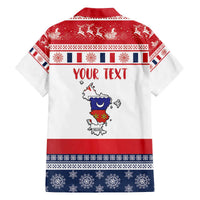 Personalized Mayotte Christmas Family Matching Off The Shoulder Long Sleeve Dress and Hawaiian Shirt Joyeux Noel - Wonder Print Shop
