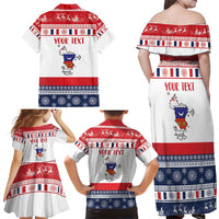 Personalized Mayotte Christmas Family Matching Off Shoulder Maxi Dress and Hawaiian Shirt Joyeux Noel - Wonder Print Shop