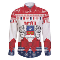 Personalized Mayotte Christmas Family Matching Off Shoulder Maxi Dress and Hawaiian Shirt Joyeux Noel - Wonder Print Shop