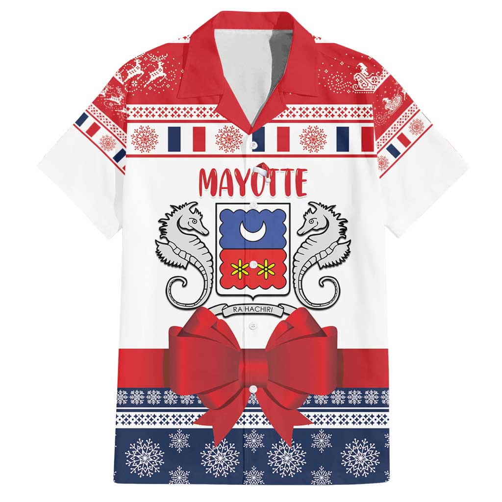 Personalized Mayotte Christmas Family Matching Puletasi and Hawaiian Shirt Joyeux Noel - Wonder Print Shop
