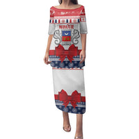Personalized Mayotte Christmas Family Matching Puletasi and Hawaiian Shirt Joyeux Noel - Wonder Print Shop