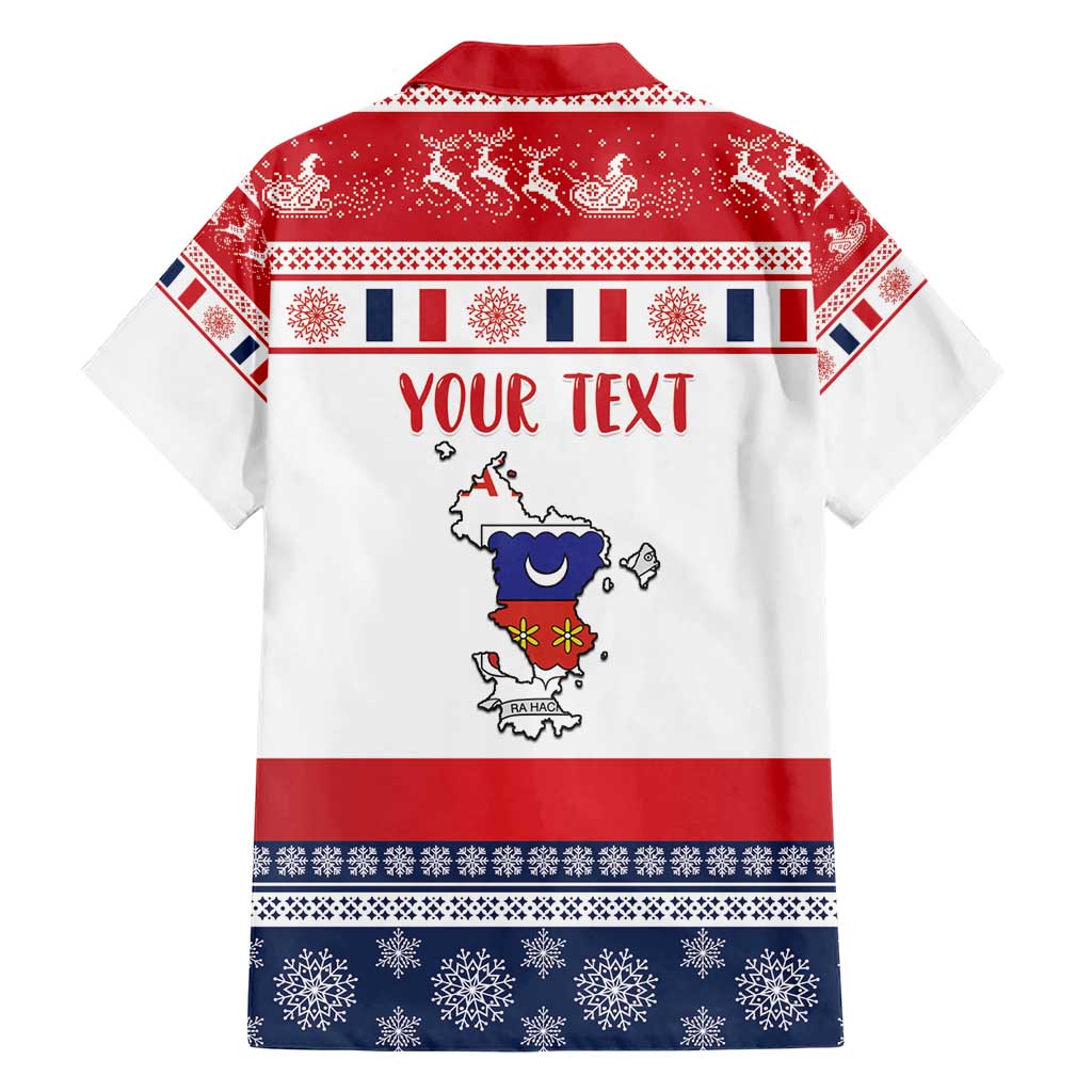 Personalized Mayotte Christmas Family Matching Short Sleeve Bodycon Dress and Hawaiian Shirt Joyeux Noel - Wonder Print Shop