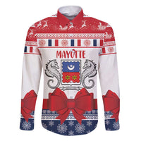 Personalized Mayotte Christmas Family Matching Short Sleeve Bodycon Dress and Hawaiian Shirt Joyeux Noel - Wonder Print Shop