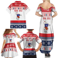 Personalized Mayotte Christmas Family Matching Summer Maxi Dress and Hawaiian Shirt Joyeux Noel - Wonder Print Shop