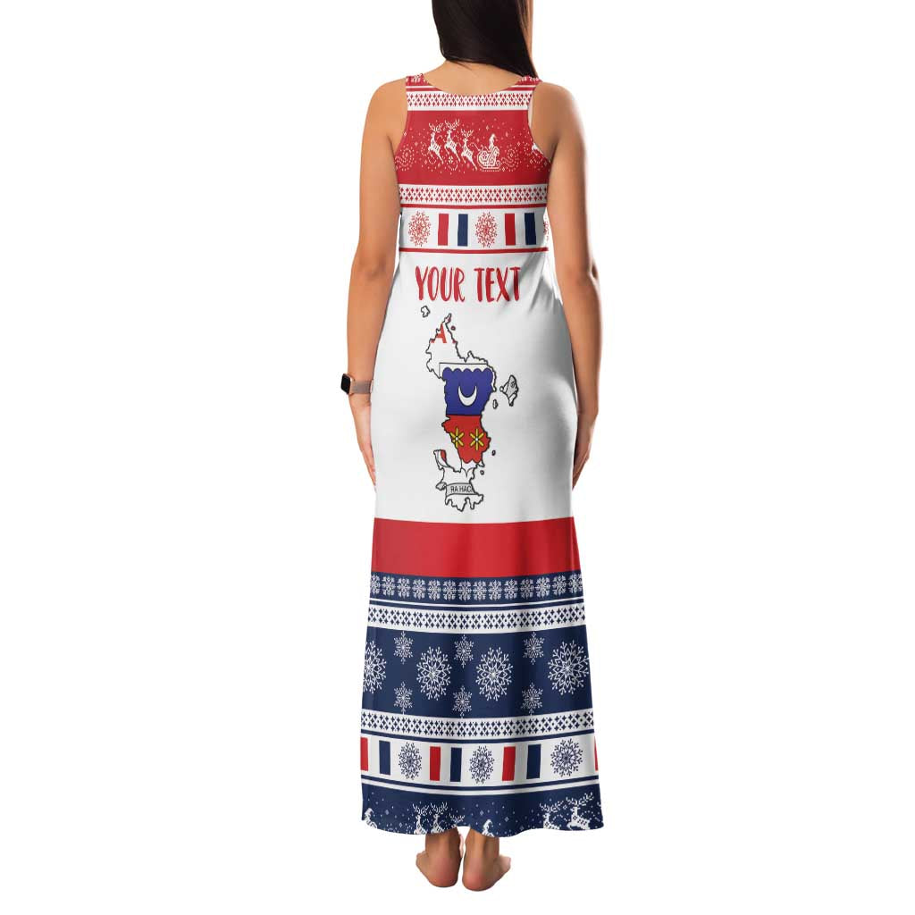 Personalized Mayotte Christmas Family Matching Tank Maxi Dress and Hawaiian Shirt Joyeux Noel - Wonder Print Shop
