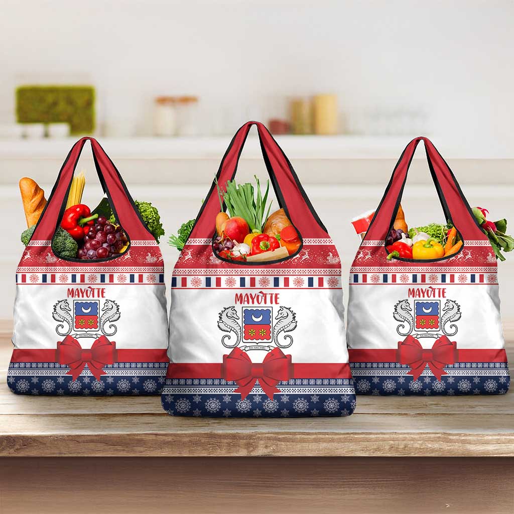 Mayotte Christmas Grocery Bag Joyeux Noel - Wonder Print Shop