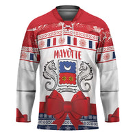 Personalized Mayotte Christmas Hockey Jersey Joyeux Noel - Wonder Print Shop
