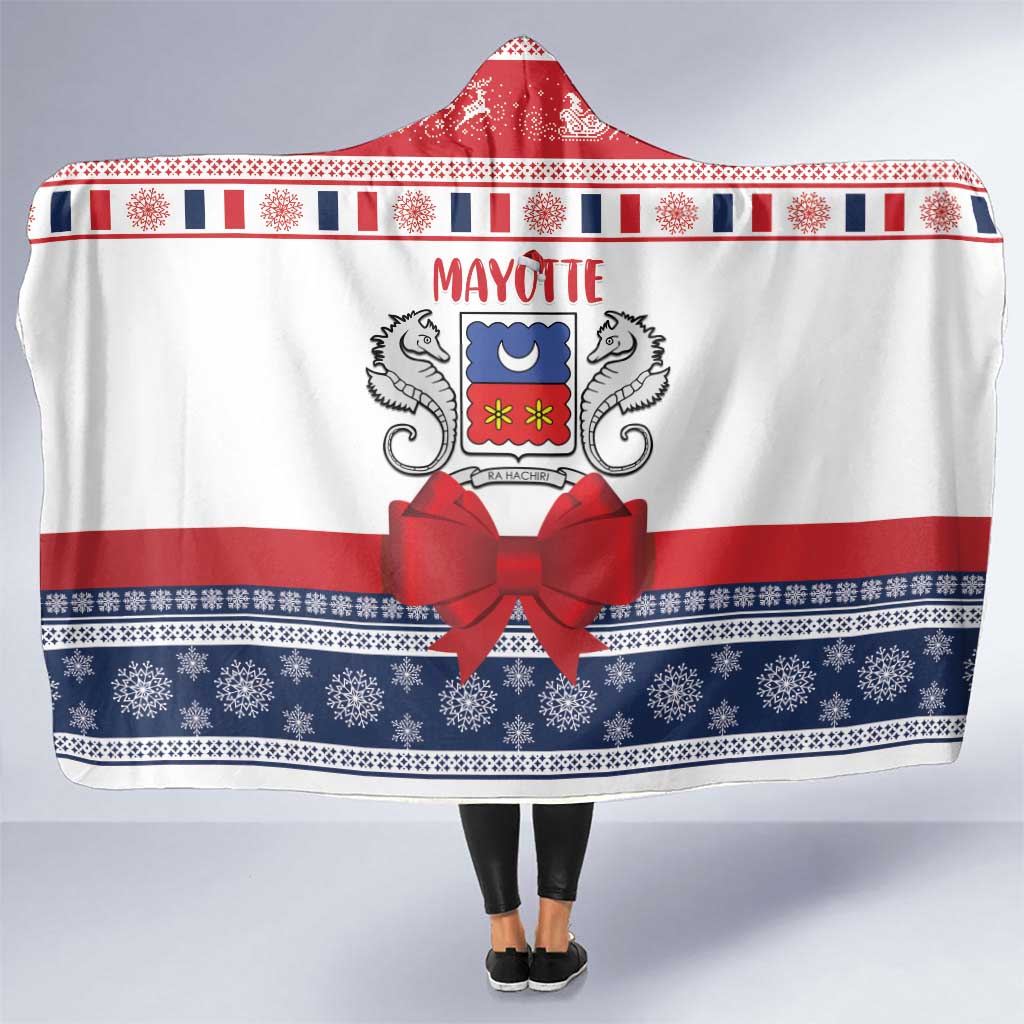 Mayotte Christmas Hooded Blanket Joyeux Noel - Wonder Print Shop