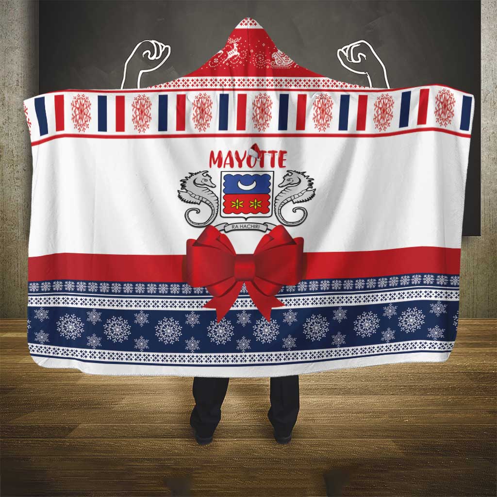 Mayotte Christmas Hooded Blanket Joyeux Noel - Wonder Print Shop