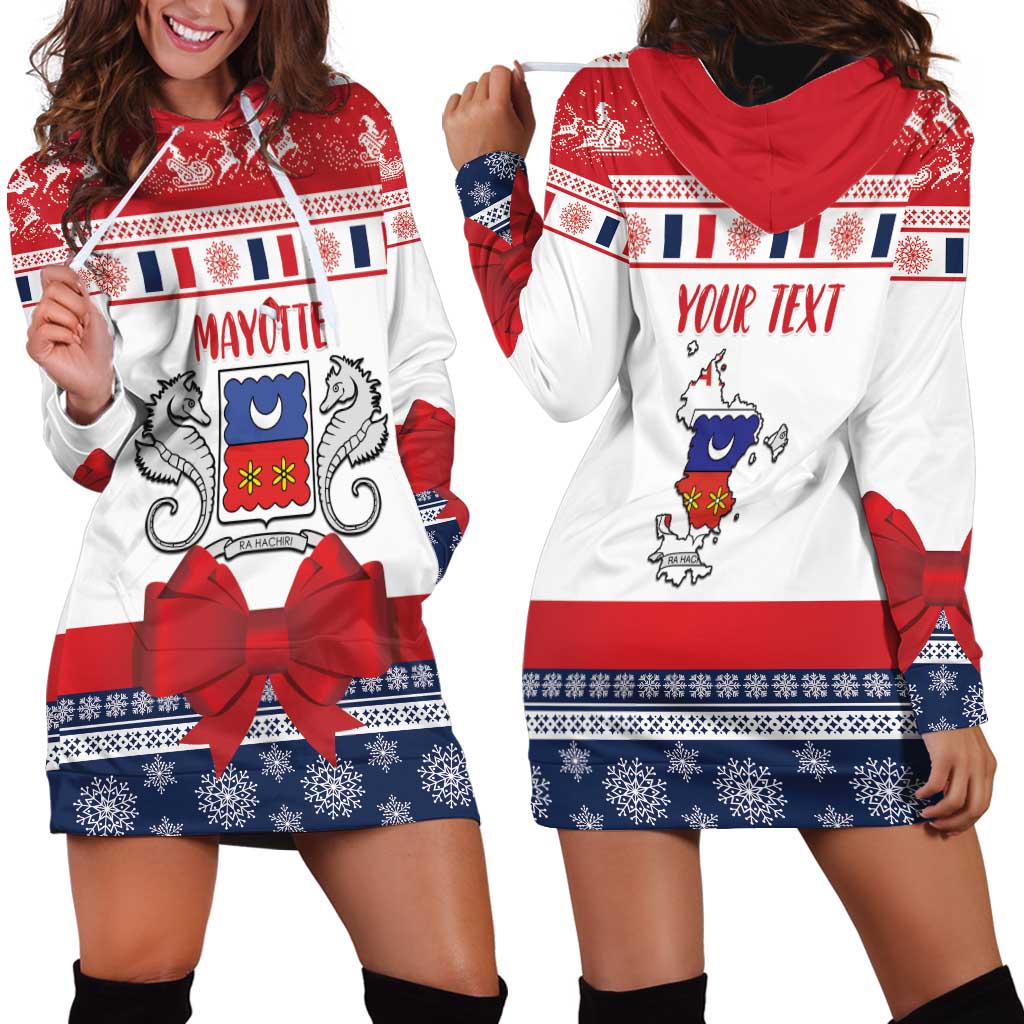 Personalized Mayotte Christmas Hoodie Dress Joyeux Noel - Wonder Print Shop