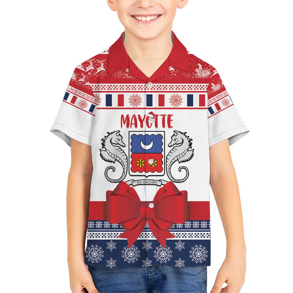 Personalized Mayotte Christmas Kid Hawaiian Shirt Joyeux Noel - Wonder Print Shop