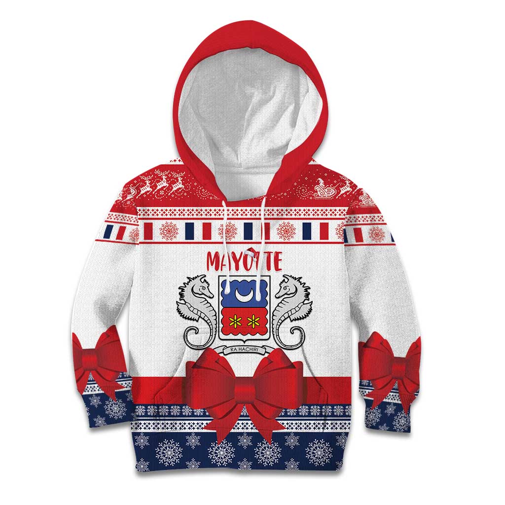 Personalized Mayotte Christmas Kid Hoodie Joyeux Noel - Wonder Print Shop