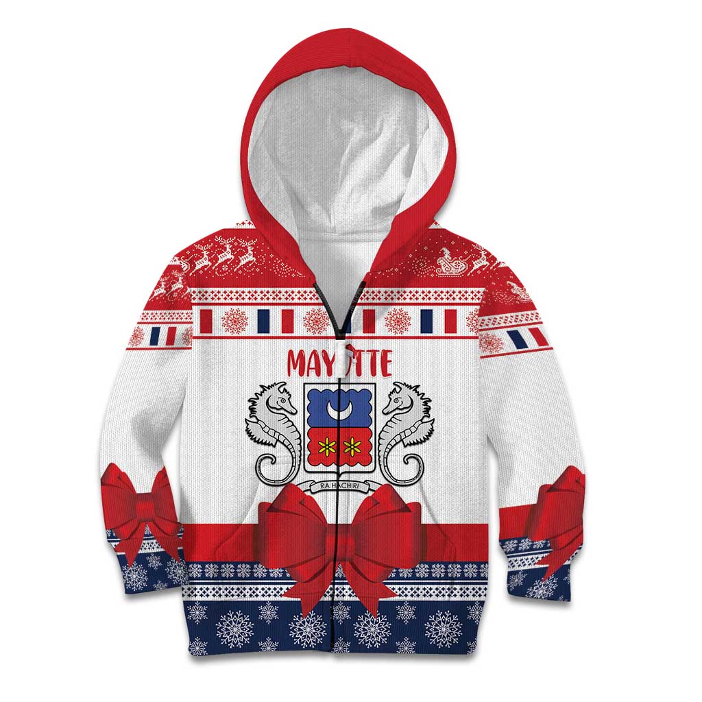 Personalized Mayotte Christmas Kid Hoodie Joyeux Noel - Wonder Print Shop