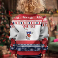Personalized Mayotte Christmas Kid Ugly Christmas Sweater Joyeux Noel - Wonder Print Shop