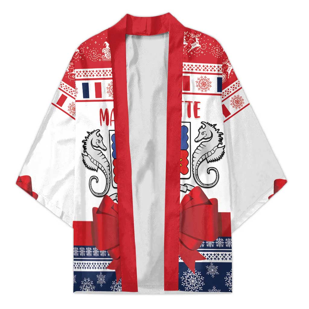 Personalized Mayotte Christmas Kimono Joyeux Noel - Wonder Print Shop