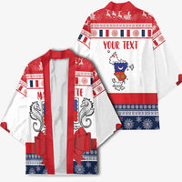 Personalized Mayotte Christmas Kimono Joyeux Noel - Wonder Print Shop