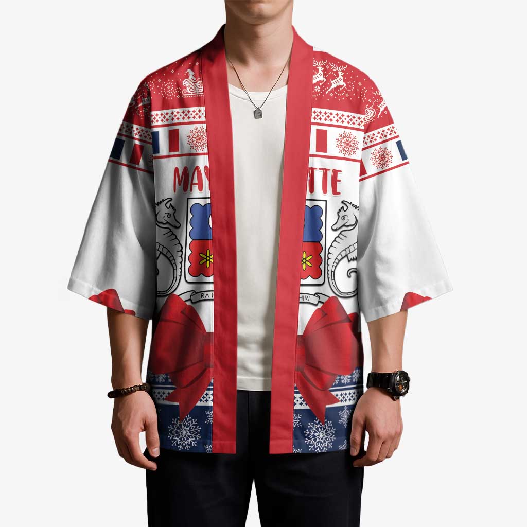 Personalized Mayotte Christmas Kimono Joyeux Noel - Wonder Print Shop