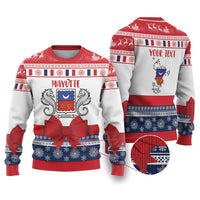 Personalized Mayotte Christmas Ugly Christmas Sweater Joyeux Noel - Wonder Print Shop