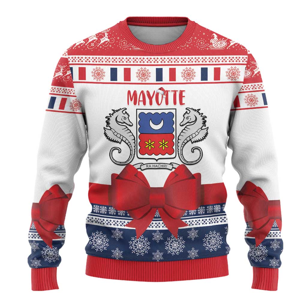 Personalized Mayotte Christmas Ugly Christmas Sweater Joyeux Noel - Wonder Print Shop