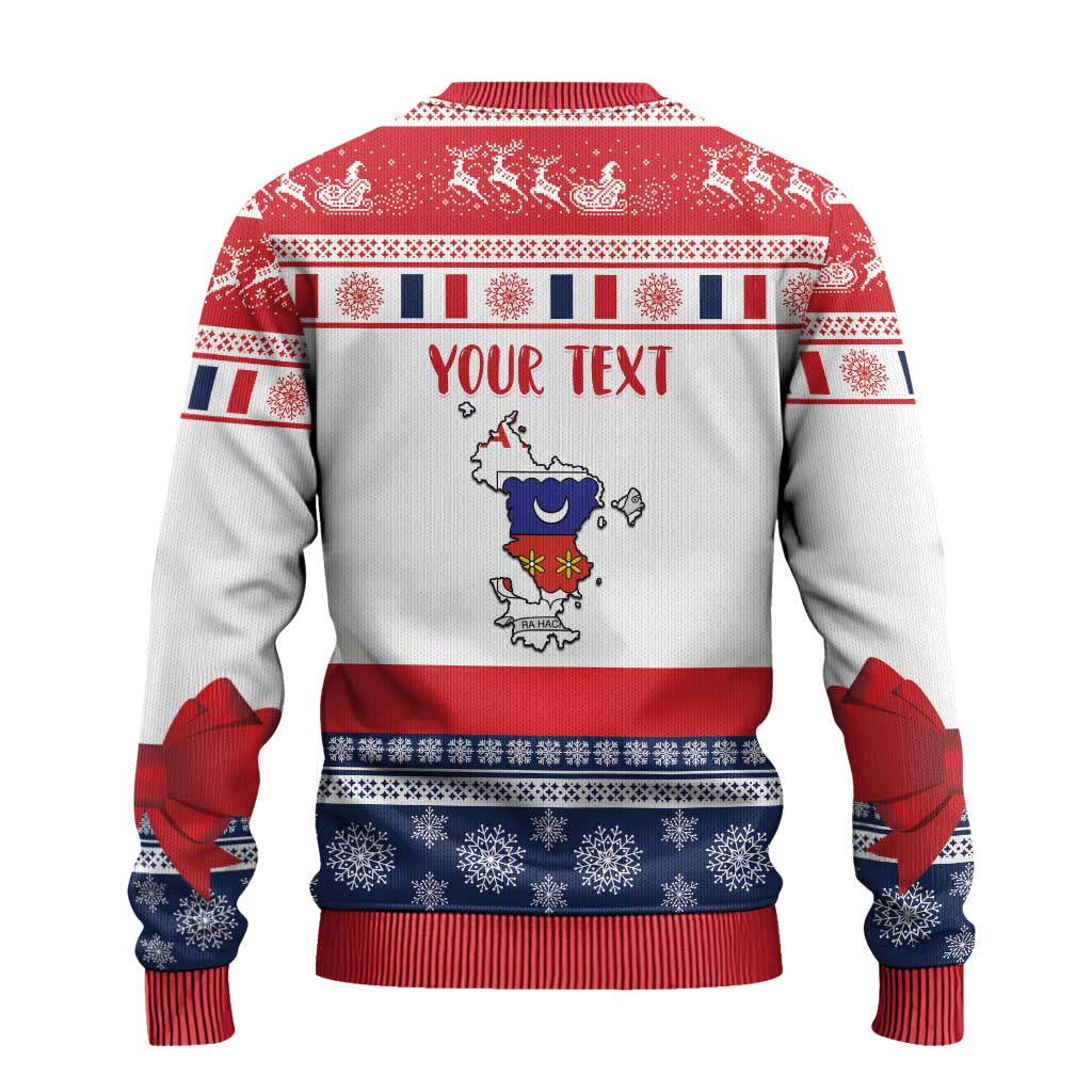 Personalized Mayotte Christmas Ugly Christmas Sweater Joyeux Noel - Wonder Print Shop