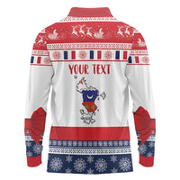Personalized Mayotte Christmas Long Sleeve Polo Shirt Joyeux Noel - Wonder Print Shop