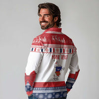 Personalized Mayotte Christmas Long Sleeve Polo Shirt Joyeux Noel - Wonder Print Shop