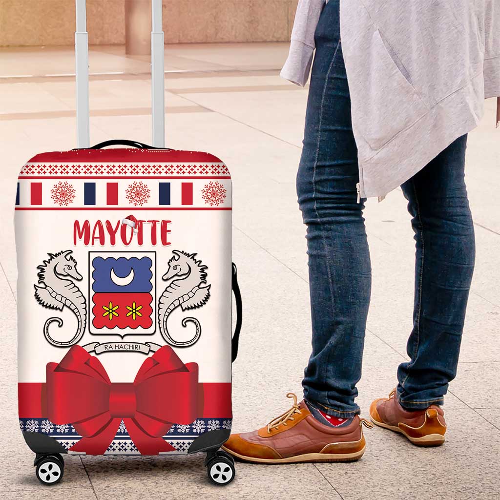 Mayotte Christmas Luggage Cover Joyeux Noel - Wonder Print Shop