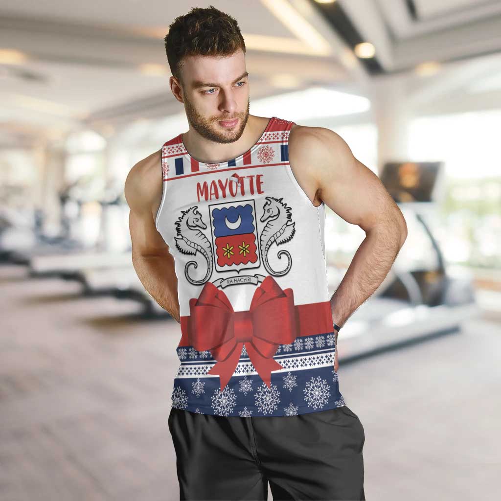 Personalized Mayotte Christmas Men Tank Top Joyeux Noel - Wonder Print Shop
