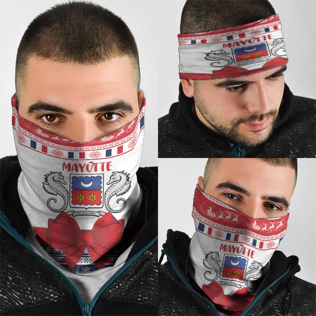 Mayotte Christmas Neck Gaiter Joyeux Noel - Wonder Print Shop