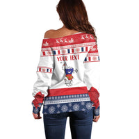 Personalized Mayotte Christmas Off Shoulder Sweater Joyeux Noel - Wonder Print Shop