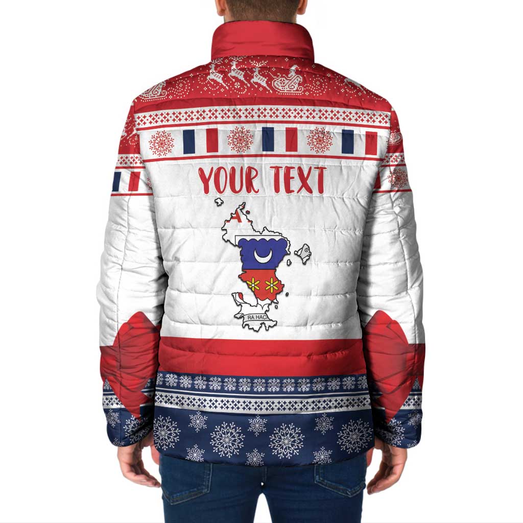 Personalized Mayotte Christmas Padded Jacket Joyeux Noel - Wonder Print Shop