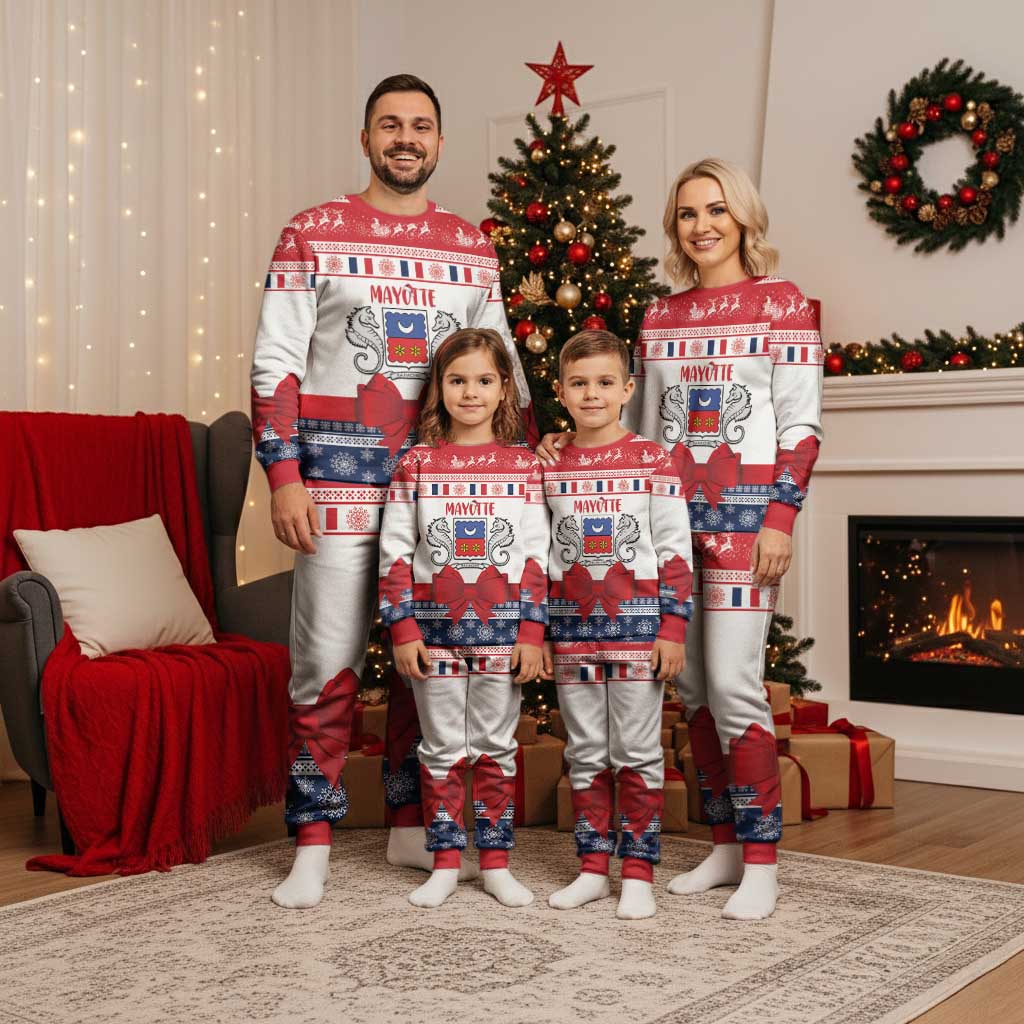 Personalized Mayotte Christmas Pajama Set Joyeux Noel - Wonder Print Shop