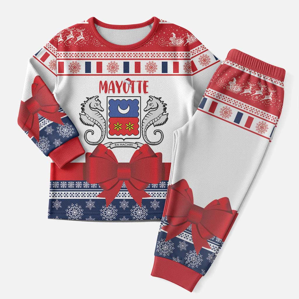 Personalized Mayotte Christmas Pajama Set Joyeux Noel - Wonder Print Shop